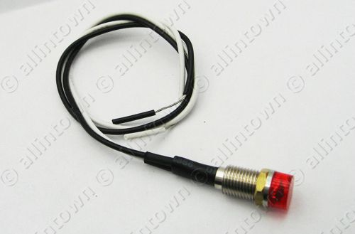 Led 12v indicator light pilot dash signal toggle red