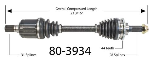 Cv joint half shaft fits 2006-2009 mercury milan  empi inc.