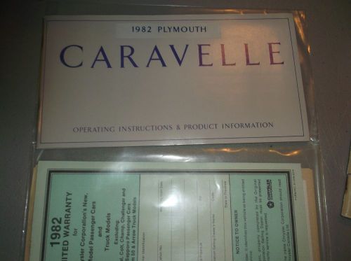 1982 plymouth caravelle owners manual