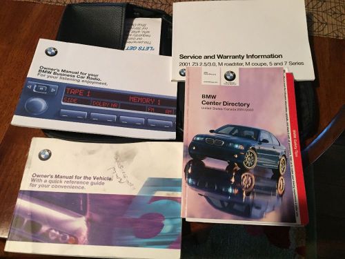 2001 bmw 525i, 530i, 540i sedan, sport wagon &amp; navigation system owners manual