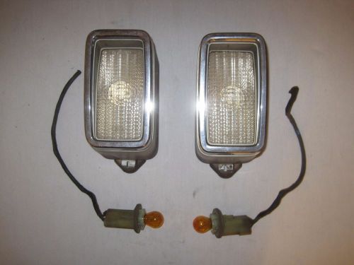 1973 ford mustang mach 1 front fog lamp turn lamps pair original d3zb