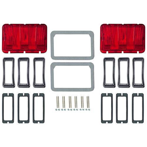 Scott drake kit-elc6-dlx mustang taillight bezel &amp; lens kit 68