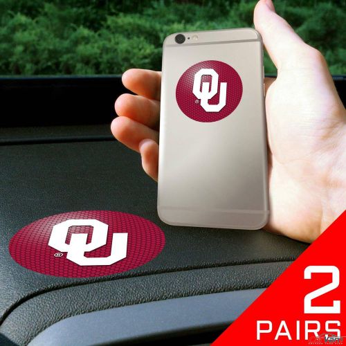 Fanmats - 2 pairs of university of oklahoma dashboard phone grips 13052