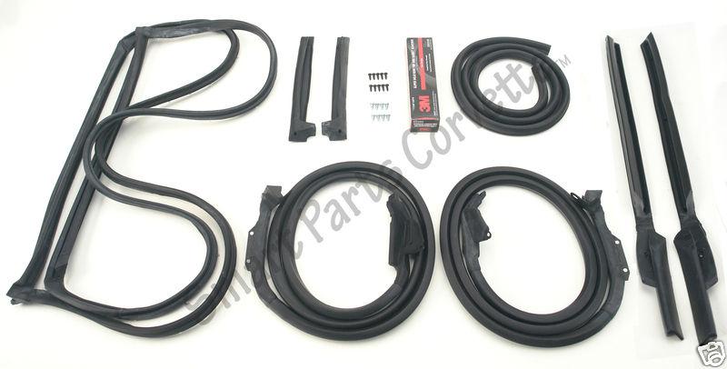 69 (late) 70 71 72 deluxe corvette coupe 9 piece weatherstrip kit!