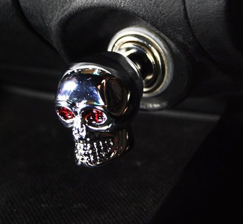 Us vintage antique skull cigarette lighter chrome plated skeleton cigar jack car