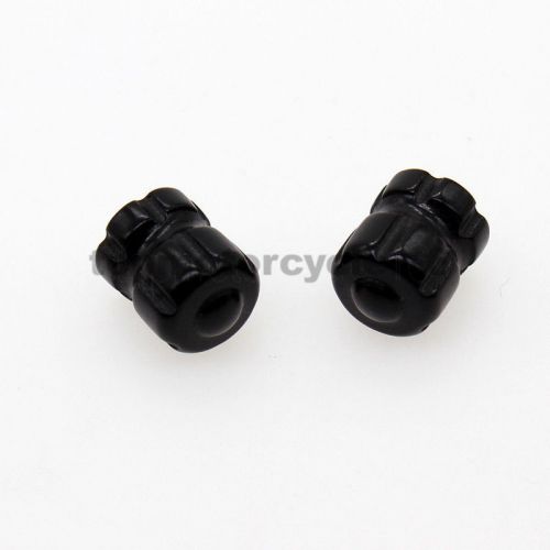 2xaluminum wheel tyre tire valve stems air dust cover screw cap audi black