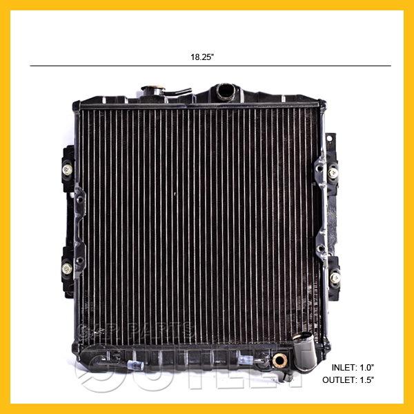 1985-1990 dodge colt dl hb sedan radiator replacement 1.6l 4cyl turbo 10 3/4"toc