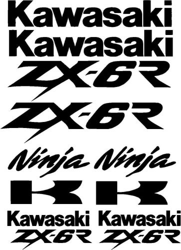 Kawasaki ninja zx-6r  vinyl decal sticker graphics kit set