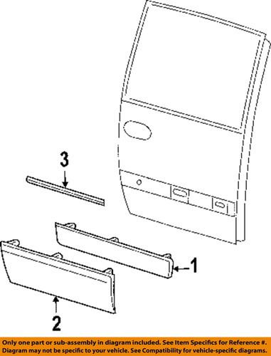 Chrysler oem wv98tzzaa side loading door-upper molding