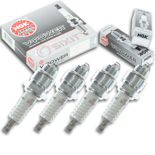 4pcs chrysler m400b ngk v-power spark plugs 8 cyl kit set engine tq