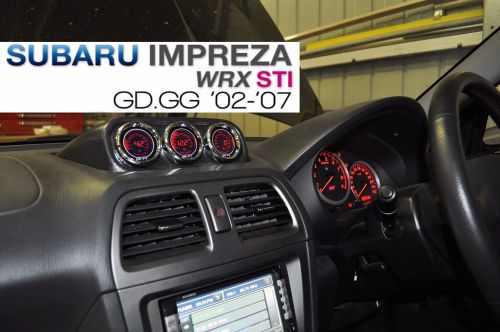 Subaru wrx sti 2002-07 - drift gauges plug and play - water + volt + boost +lume