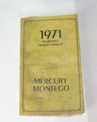 1971 mercury cyclone cyclone gt cyclone spoiler montego owners manual