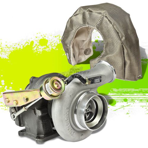 91-04 freightliner cummins 6ct hx40w t4 turbo charger 8.3 vband+titanium blanket