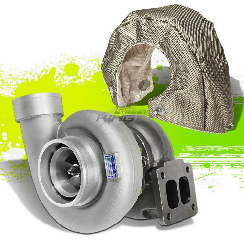 Gt45 turbocharger/turbo universal t4/t66 3.5&#034; v-band 1.05 ar+titanium blanket