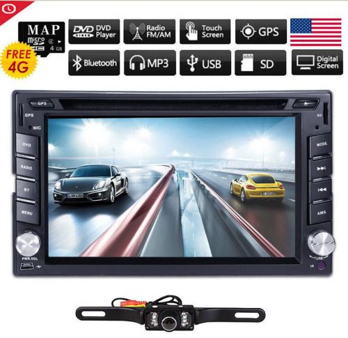 Gps navigation hd double 2 din car stereo dvd player bluetooth radio mp3  dash