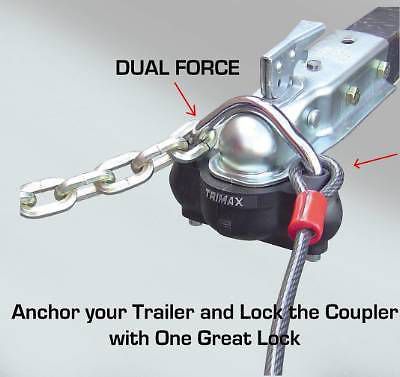 New. trimax universal boat trailer coupler tongue hitch lock  1 umax100