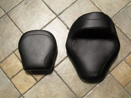 Mustang two-piece vintage seat for kawasaki mean street &amp; suzuki marauder -75851