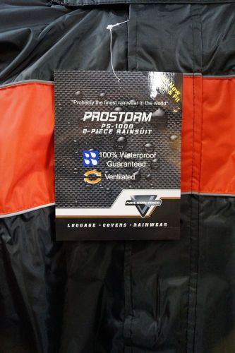 Nelson riggs motorcycle  rain suit prostorm ps-1000 - mens xxxl 3x black red