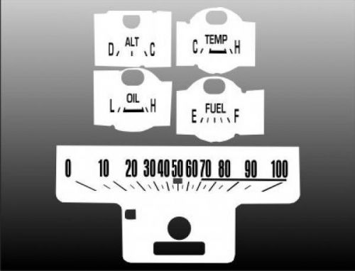 1967-1972 ford truck dash instrument cluster white face gauges 67-72