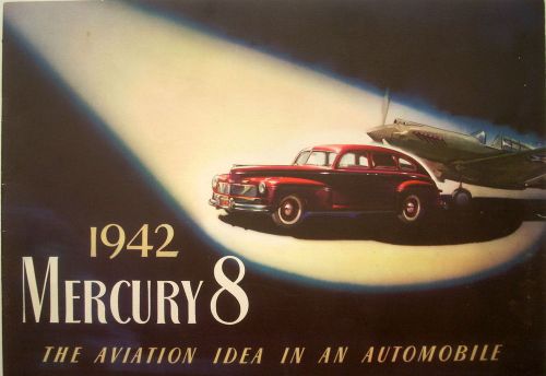 1942 mercury 8 original sales brochure sedan coupe club convertible wagon