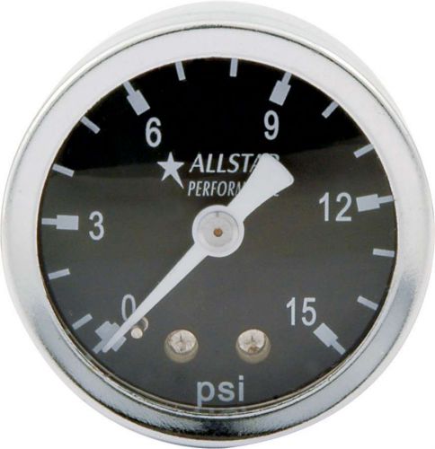 Allstar performance 1.5in gauge 0-15 psi liquid filled