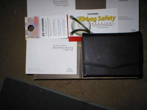 2014 hyundai sonata hybrid owners manual set with cover case