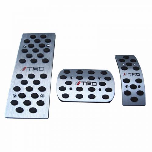 At aluminium drill style trd foot rest brake pedal for toyota corolla rav4 yaris