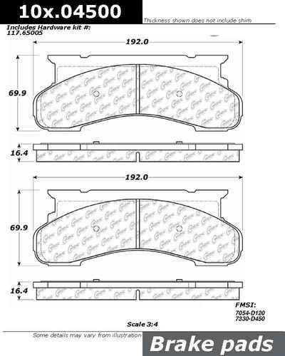 Centric 106.04500 brake pad or shoe, front