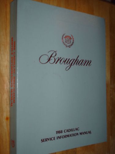 1988 cadillac brougham shop manual original g.m. book!