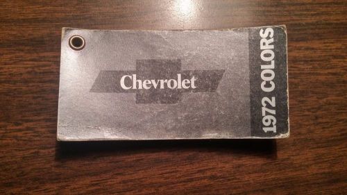 1972 chevrolet passenger cars &amp; corvette color chart