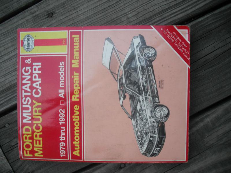 1979 - 1992 ford mustang mercury capri repair manual