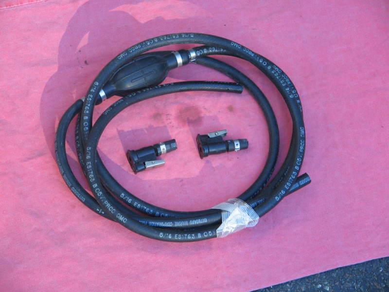 Fuel line assembly johnson evinrude hose primer bulb omc