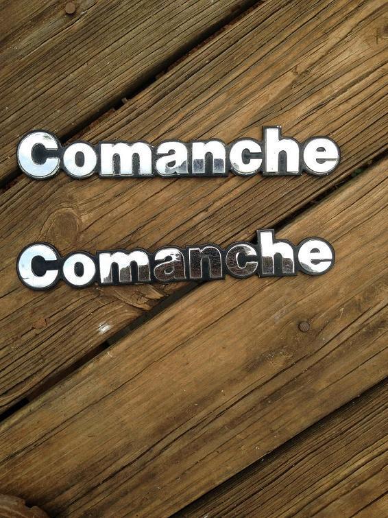 Jeep comanche emblem set used nice jeep emblem truck used 