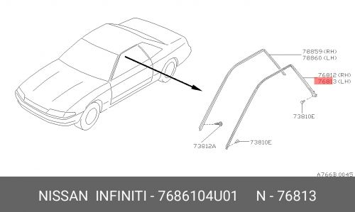 Nissan genuine gtr bnr32 hcr32 door upper window weatherstrip right &amp; left set