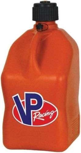 Vp racing fuels 5-gallon square container orange w/ 14&#034; standard hose (2 pack)