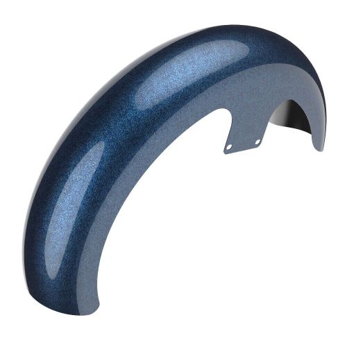 Cosmic blue pearl fits 09+ harley 21&#034; reveal wrapper hugger front fender