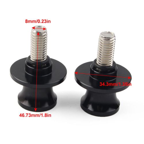 Motorcycle cnc swingarm spools slider stand screws 8mm fit kawasaki zx6r 12-21