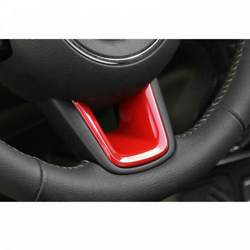 Car inner steering wheel u type cover trim fit for jeep compass 17-20 bright red