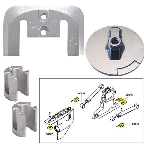 Tecnoseal anode kit w/hardware - mercury bravo 2-3 - aluminum