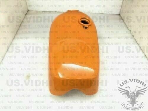 Gas petrol fuel tank for norton commando roadster orange paint + cap