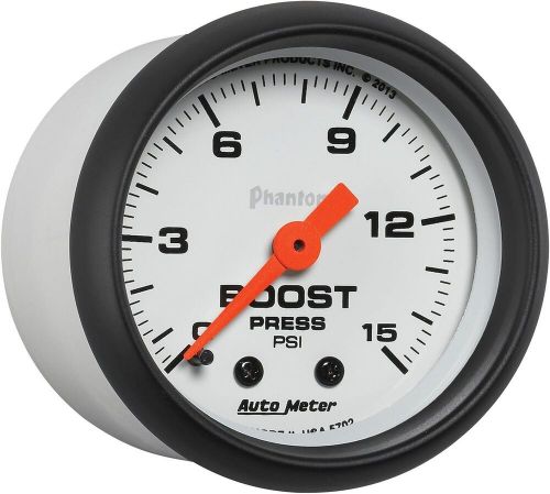 Auto meter (5702) phantom 2-1/16&#034; 0-15 psi mechanical boost gauge