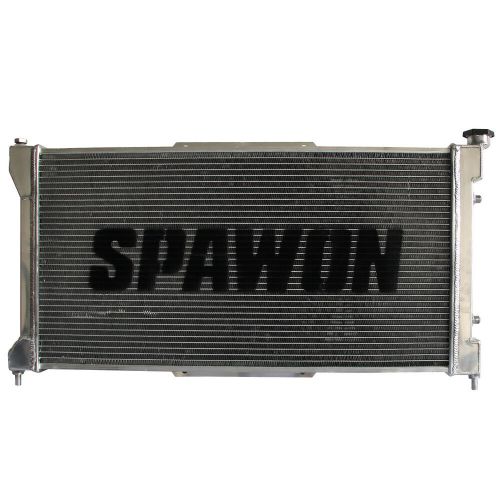 Spawon radiator + fan shroud for subaru legacy l ls 2.5l 2.2l h4 1995-1999 at mt