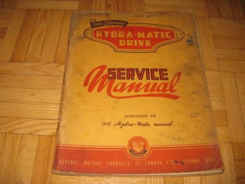 1946 oldsmobile hydra-matic transmission shop manual 