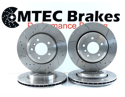 Skoda octavia vrs mk1 drilled grooved front &amp; rear brake discs plus pads