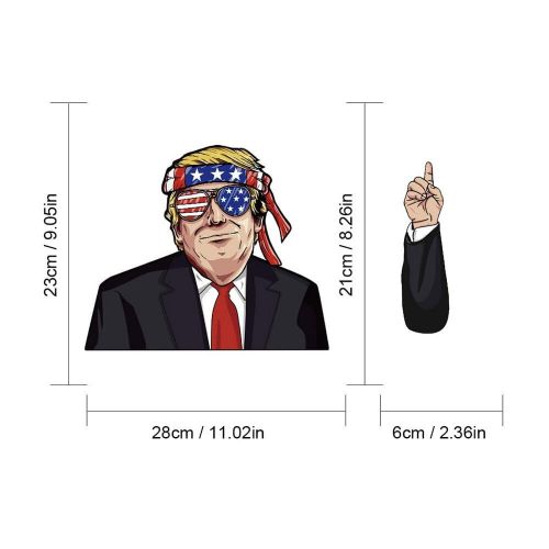 Car rear windshield 2024 trump moving tail window wiper reflect sticker decal