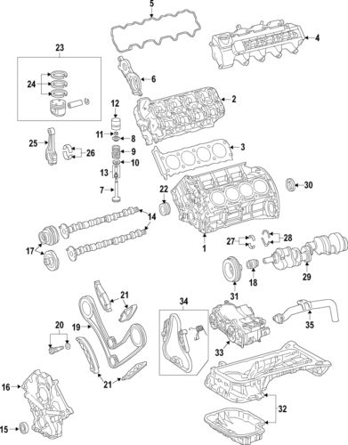 Genuine mercedes-benz camshaft cover 156-050-01-18