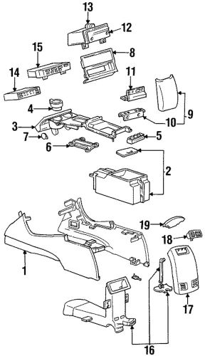 Genuine gm tray assembly-f/floor console disc stor 25608997