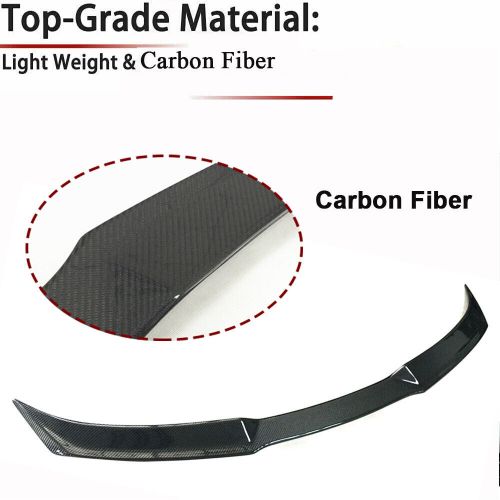 Fits porsche macan suv 2014-2020 real carbon rear trunk middle spoiler wing lip
