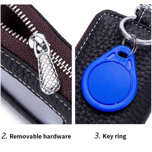 Stylish car key holder bag with high strength hardware multiple colors