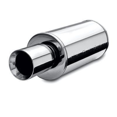 Magnaflow 14825 muffler with tip 2.25" inlet/4" outlet stainless steel polished